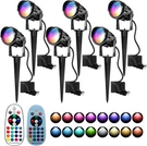 12W Rgbw Color Changing Landscape Spotlights, 110V Plug-in Outdoor Led. Fixed Price $110.99.