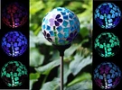 Solar Flower Glass Ball Garden Art Stake Color Changing Led Light Outdoor Decor. Fixed Price $12.99.