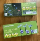 2PACK Luminar Outdoor 3PC Led Solar Lights Hummingbird Butterfly Dragonfly Nib. Fixed Price $10.00.