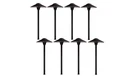 Landscape Low Voltage Lighting - Mushroom Path Black Finish Pack Of 8. Fixed Price $180.00.