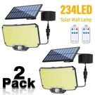 2X9900000LM Solar Lights Outdoor Human Motion Sensor Security Flood Wall Lamps. Fixed Price $17.99.