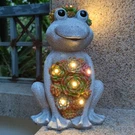 Vioyouns Large Frog Solar Garden Statue W/ Succulent & 8 Led Lights Outdoor Deco. Fixed Price $43.48.