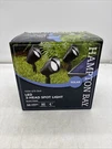 New-hampton Bay Solar 50 Lumens Black Integrated Led Spotlight With Remote Panel. Fixed Price $58.50.