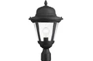 Progress Westport 1-LIGHT Textured Black Clear Seeded Glass Post. Fixed Price $80.00.