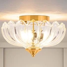 Ceiling Light, Vintage Fixtures Transparent Glass Shade 9.8 Inch Semi F.... Fixed Price $76.68.