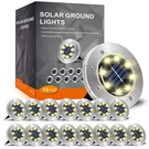 Incx Solar Lights Outdoor WATERPROOF,16 Pack Solor Ground - Scratch & Dent. Fixed Price $30.51.