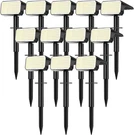 Lansow 12 Pack Solar Spot Lights Outdoor IP67 90 Led 4 Modes. Fixed Price $169.99.