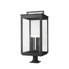 Z-lite Hartwell 6 Light Outdoor Pier Mounted Fixture In Sand Black Color. Fixed Price $1050.00.