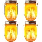 Solar Mason Jar Lights Upgraded, 4 Pack Flickering Torches Out.... Fixed Price $37.92.