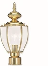 Livex Lighting 2009 02 Outdoor Post Polished Brass Clear Glass. Fixed Price $227.49.
