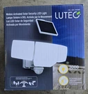 Lutec Motion Activated Solar Security Led Light 3000 Lumens New (22C). Fixed Price $35.98.