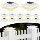 12 Pack 5X5 Fence Post Solar Lights - Outdoor Waterproof White Cap.... Fixed Price $96.99.
