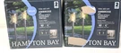 Lot Of 4 Hampton Bay Ambrose Solar Matte Black Flicker Flame Torch Path Light. Fixed Price $54.99.
