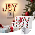 Christmas Decorations Joy Bow Night Light, Lights Plu.... Fixed Price $17.09.