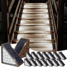 Solar Step Lights For OUTSIDE,16 Stair Pack, Cool White. Fixed Price $131.77.
