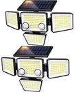 Lywalt Solar Security Lights 2-PACK 3000LM, 4 Head, Motion Sensor, 270 Angle. Fixed Price $40.90.