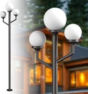 Lightdot 79" Triple Head Post Lights 3000K Led Bulb Included Brown 1PK. Fixed Price $169.00.