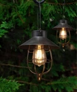 Solar Lantern 2 Pack Hanging Waterproof Metal Warm White Light Black Yakii Lamp. Fixed Price $59.99.