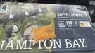 Hampton Bay Low Voltage Black Adjust Color Led Outdoor Landscape Flood Light 4PK. Fixed Price $75.00.