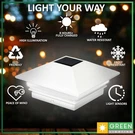 Greenlighting 12-PACK Solar Post Cap Lights White Led Fits 4X4 Wood New Gift Out. Fixed Price $49.99.