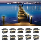 Solar Fence Post Cap Lights 10 Pack 4X4 4X6 Waterproof IP65 Black Moon-de-age. Fixed Price $179.99.