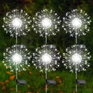 Yaafen Solar Garden Lights Outdoor, 6 Pack 120 Led Twinkling Firework. Fixed Price $67.60.