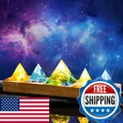 Ornalrist 5 Chakra Natural Healing Pyramid Wooden Led Light Base Crystal Quartz. Fixed Price $72.59.