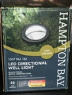 #9312 Hampton Bay 6 In. Black Led Ground Well Light Cct Directional Change. Fixed Price $19.77.