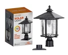 3-INCH Pole Fitter Outdoor Solar Light Black Aluminum With Beveled Glass Gama. Fixed Price $136.21.