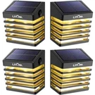 Litom 4-PACK Solar Fence Lights 2 Modes, IP65 Waterproof For Garden & Patio. Fixed Price $19.99.
