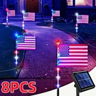 8PCS Solar American Flag Lights Set For 4TH Of July Decoration Yard Garden. Fixed Price $32.99.