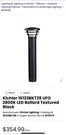 Kichler Architectural Black 16133 BKT28 Led Ufo Bollard Path Light 2800K 3.5W. Fixed Price $199.95.
