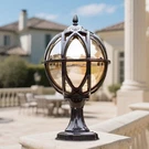 Outdoor Post Fixture Retro Amber Glass Ball Pillar Lights Waterproof Di.... Fixed Price $143.79.