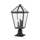 Z-lite Talbot Light 21" Outdoor Pier Mounted Fixture, Black 579PHBR-533PM-BK. Fixed Price $330.00.