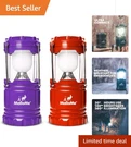 Perfect Gift Set 2-PACK Camping Lanterns Red & Purple For All Situations. Fixed Price $27.99.