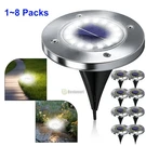 8PCS Solar Ground 16LED White Outdoor Lights Disk Waterproof. Fixed Price $43.99.