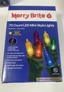 Merry Brite 70 Led Multi Color Bulb Lights Green Wire Mini Style Christmas New. Fixed Price $17.99.
