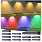 Indarun Solar Fence Lights Outdoor 12 Pack Warm White Cool Rgb Color. Fixed Price $81.23.