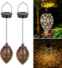 (2 Pack) Hanging Solar Lights, Tomshine Lantern Led Moroccan Brown. Fixed Price $48.24.