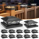 Aponuo Solar Post Cap 12 Pack - 4X4 5X5 6X6 Fence Lights, Auto On.... Fixed Price $89.51.