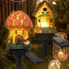 2 Pack Mushroom Fairy House Solar Light Spring Outdoor Garden Home Statue Led.... Fixed Price $30.19.