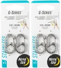 Nite Ize G-series Dual Chamber S.s. Carabiner #1 Stainless (2-PACK). Fixed Price $15.48.