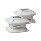 Outdoor Flexfit Solar Post Cap Lights Bright Warm White Leds Weather Proof 2 Pck. Fixed Price $39.70.