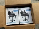 One (1) Maxxima Led Porch Lantern Outdoor Wall Light Fixture- Bronze, Brown 65. Fixed Price $39.99.