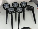 Lot Of Pieces 3 Tier Toro 52476 Low Voltage Lights & Spotlight W/ Bulbs Black. Fixed Price $69.00.