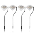 4-PCS Solar Diamond Led Pathway Lights IP65 Gray One Size. Fixed Price $34.99.