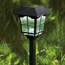 6 Pack Set Black Solar Battery Landscape Bright White Led Outdoor Pathway Light. Fixed Price $49.00.