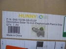 Hunnykome 1-LIGHT 9 In. Integrated Led Solar Powered Elephant With Green Plant. Fixed Price $18.71.