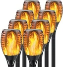 Solar Torch Lights With Flickering Flame, Fire Effect Garden Light, 8 Pack. Fixed Price $59.99.