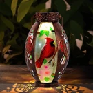 Cardinal Outdoor Solar Lantern - Metal & Stained Glass Light, .... Fixed Price $38.45.